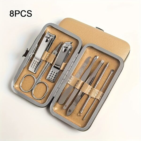 8/19pcs Manicure Tool Set Nail Clippers Manicure Foot Care Set - Image 15
